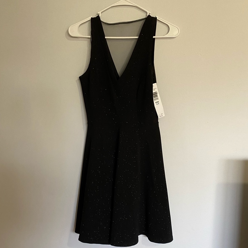 Black sparkly skater dress